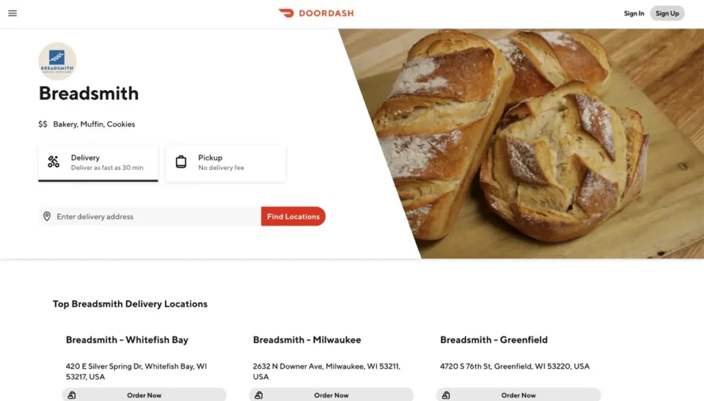 Breadsmith Order Online usamenuprices