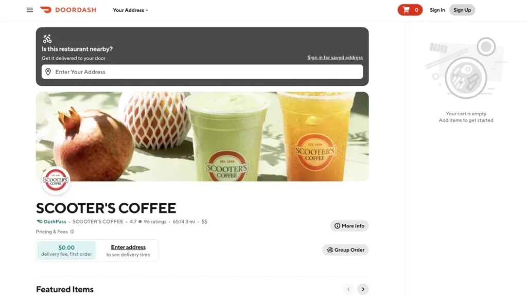 Scooter's Coffee Order Online usamenuprices