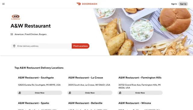 A&W Restaurant Order Online usamenuprices