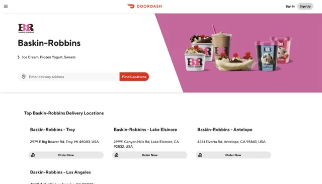 Baskin Robbins Order Online usamenuprices