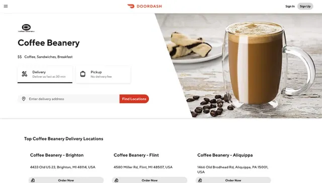 Coffee Beanery Order Online usamenuprices.com