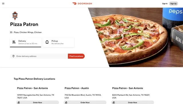 Pizza Patrón Order Online usamenuprices