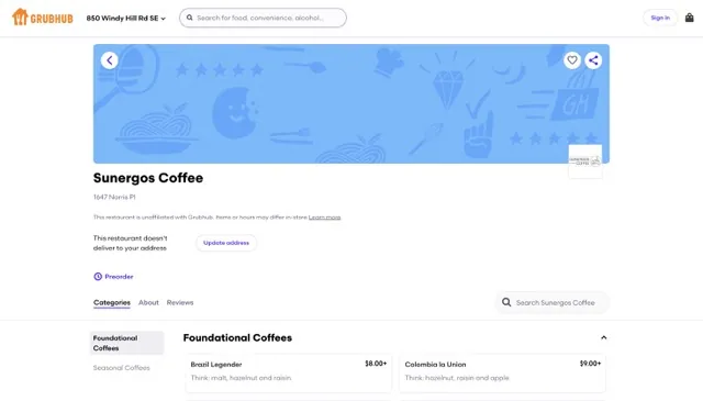 Sunergos Coffee Order Online usamenuprices