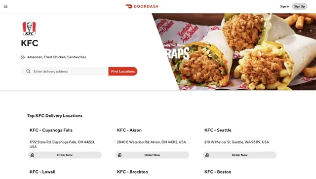 KFC Order Online usamenuprices.com
