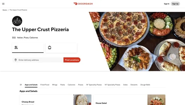 The Upper Crust Pizzeria Order Online usamenuprices